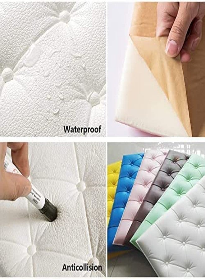 2 TWIST THINK MORE ألواح جدارية ثلاثية الأبعاد ذاتية اللصق من الفوم، بتصميم "تويست ثينك مور" | ورق جدران ثلاثي الأبعاد ناعم ومريح لألواح رأس السرير، مناسب لأثاث غرف المعيشة والصالات، مع ألواح جدارية ثلاثية الأبعاد (30 سم × 60 سم) (اللون: أبيض) (ورق جدران ثلاثي الأبعاد لغرفة النوم) - Image 3